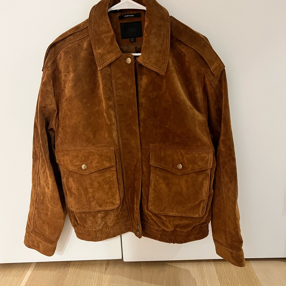 Zara Men's Tan Suede Field Jacket